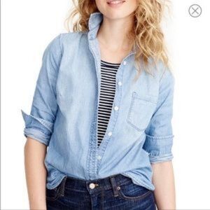 J.Crew Always Chambray Denim Button Down 00